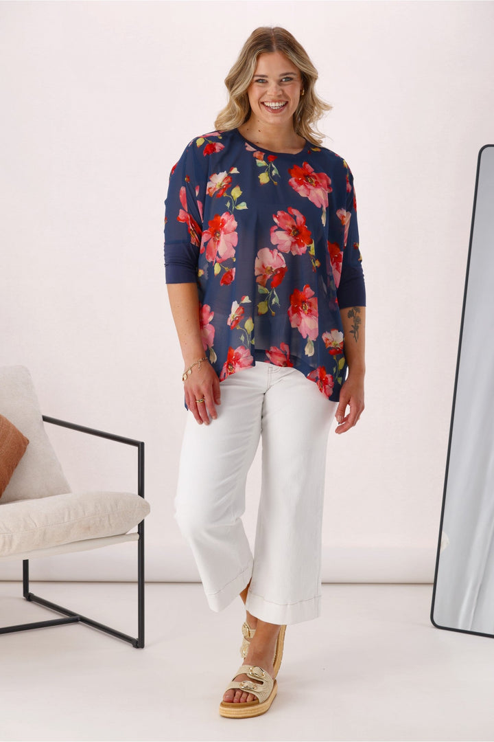 Gloss the Label Kory Top Midnight Floral