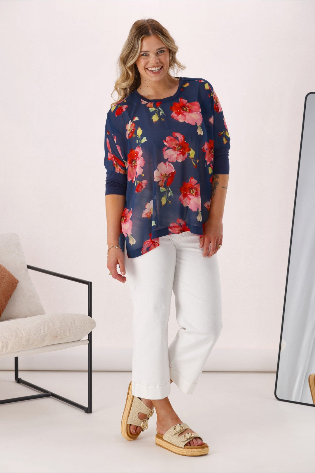 Gloss the Label Kory Top Midnight Floral