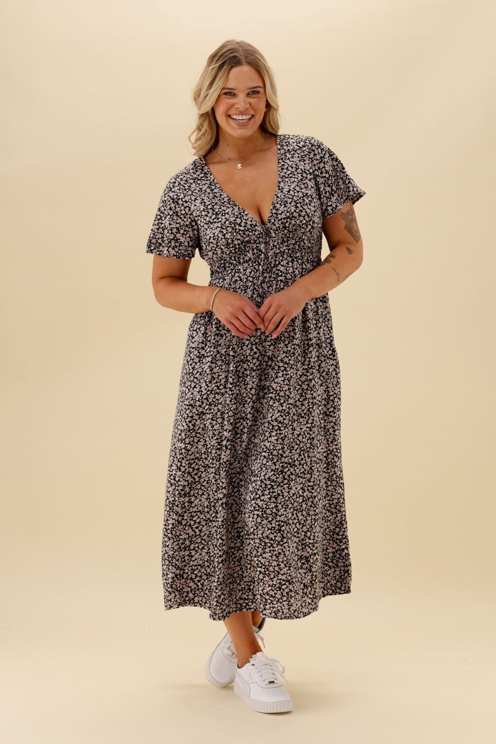 All About Eve Rhea Midi Dress Black