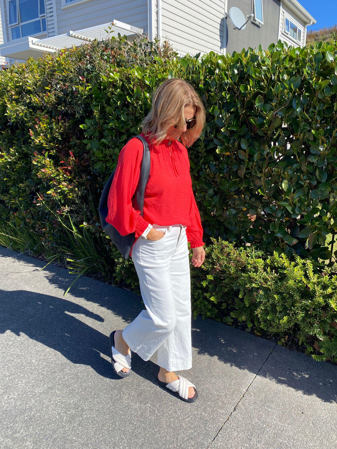 Label Harvest Poet Blouse Coral