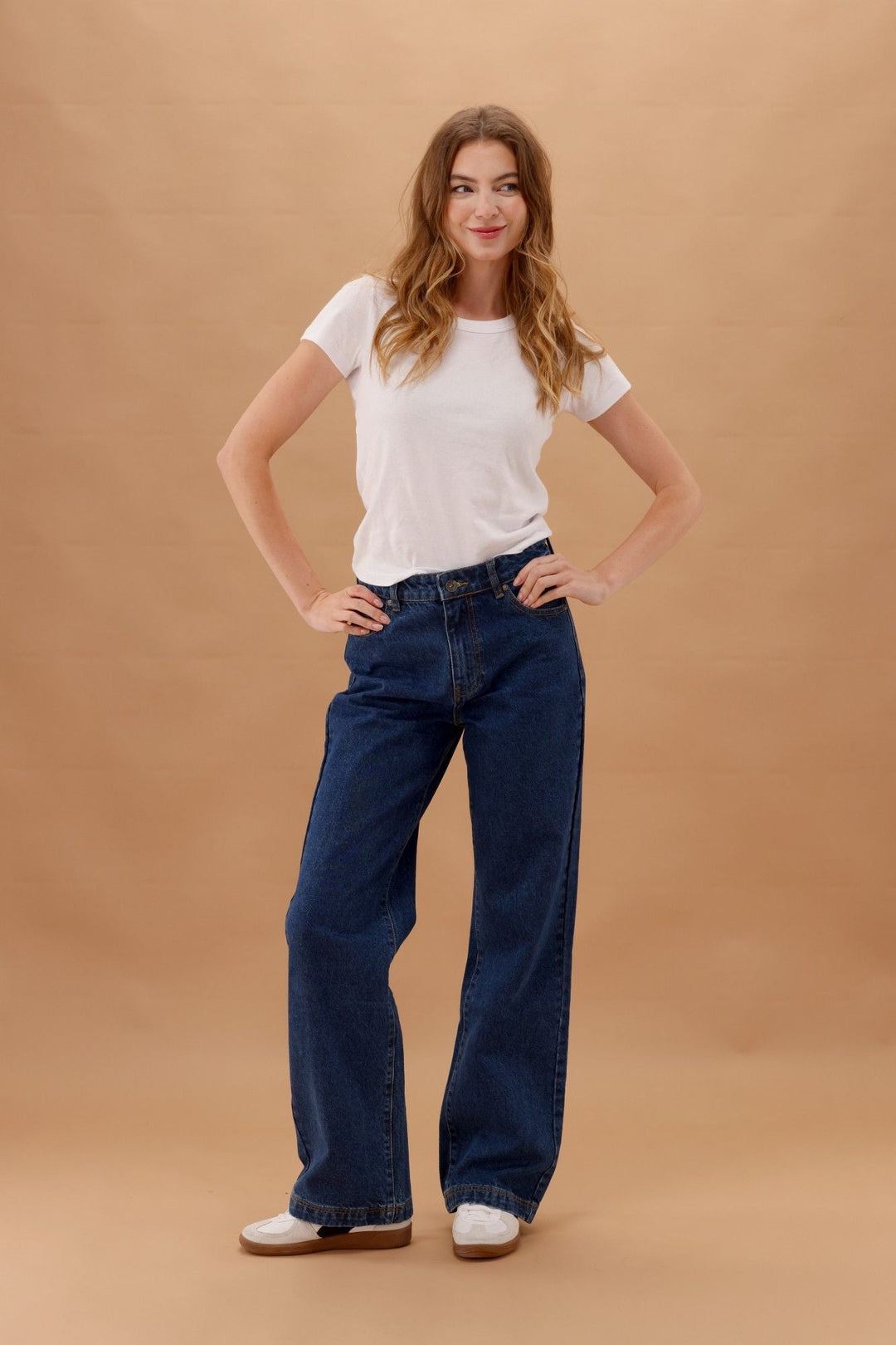 Silent Theory Hunter Wide Leg Jean Dark Blue