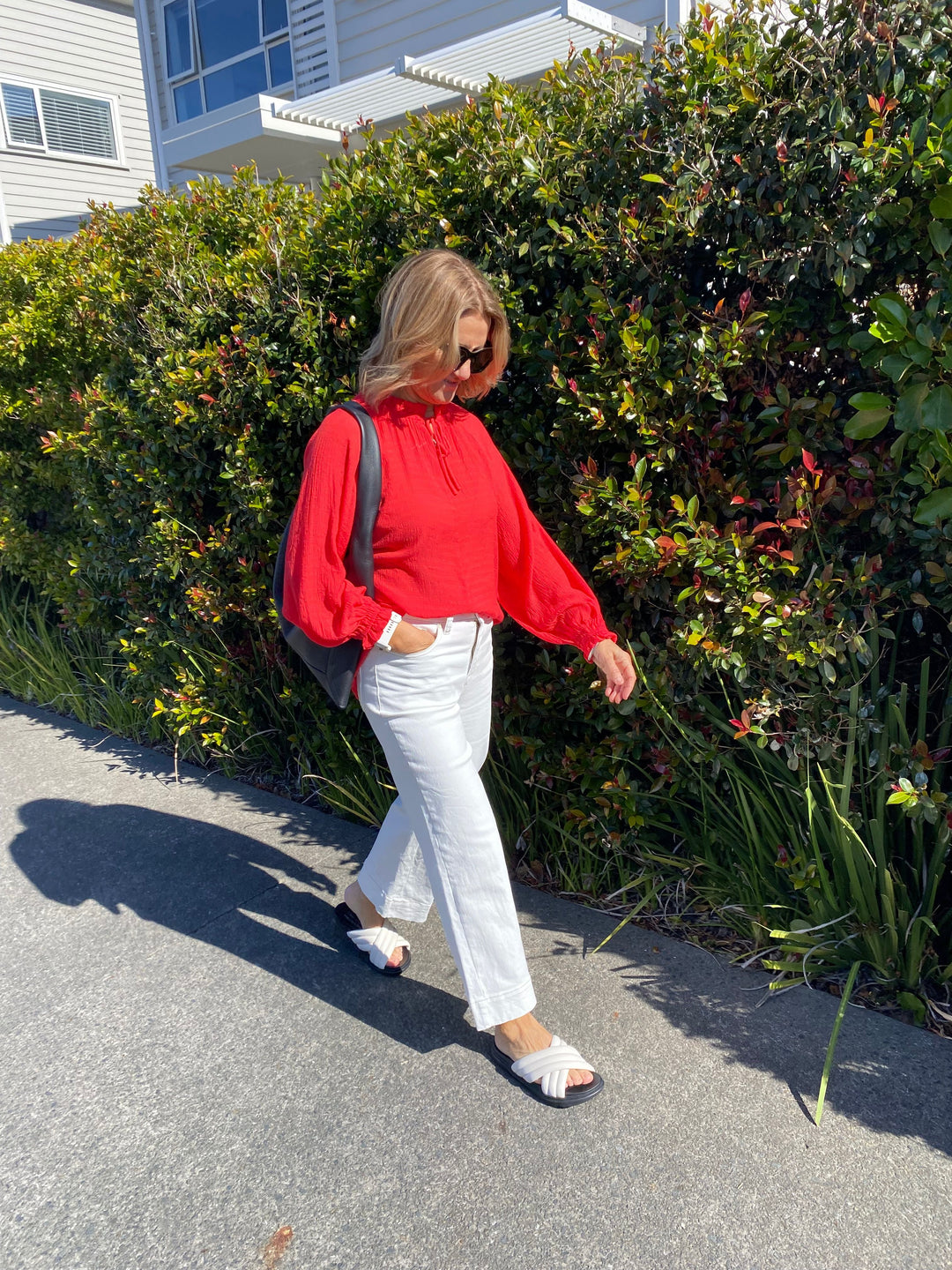 Label Harvest Poet Blouse Coral