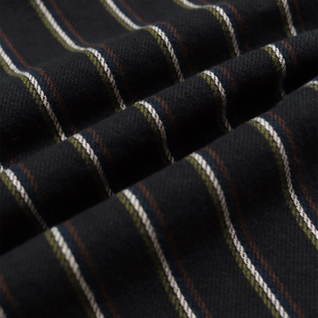 Far Afield Mod Brushed Kuki Stripe Shirt Grey/Multi