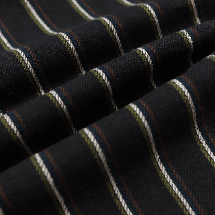 Far Afield Mod Brushed Kuki Stripe Shirt Grey/Multi