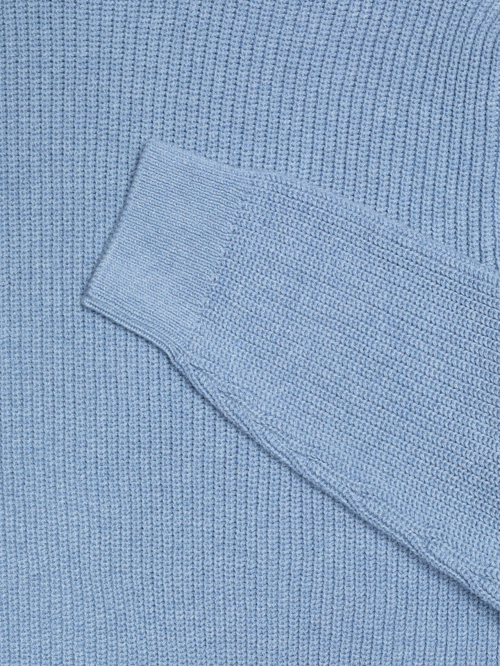 Nudie August Rib Cotton Blue Melange