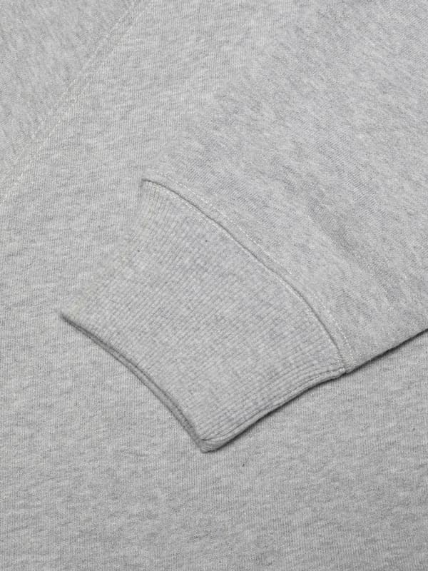 Nudie Gunde Logo Zip Hoodie Grey Melange
