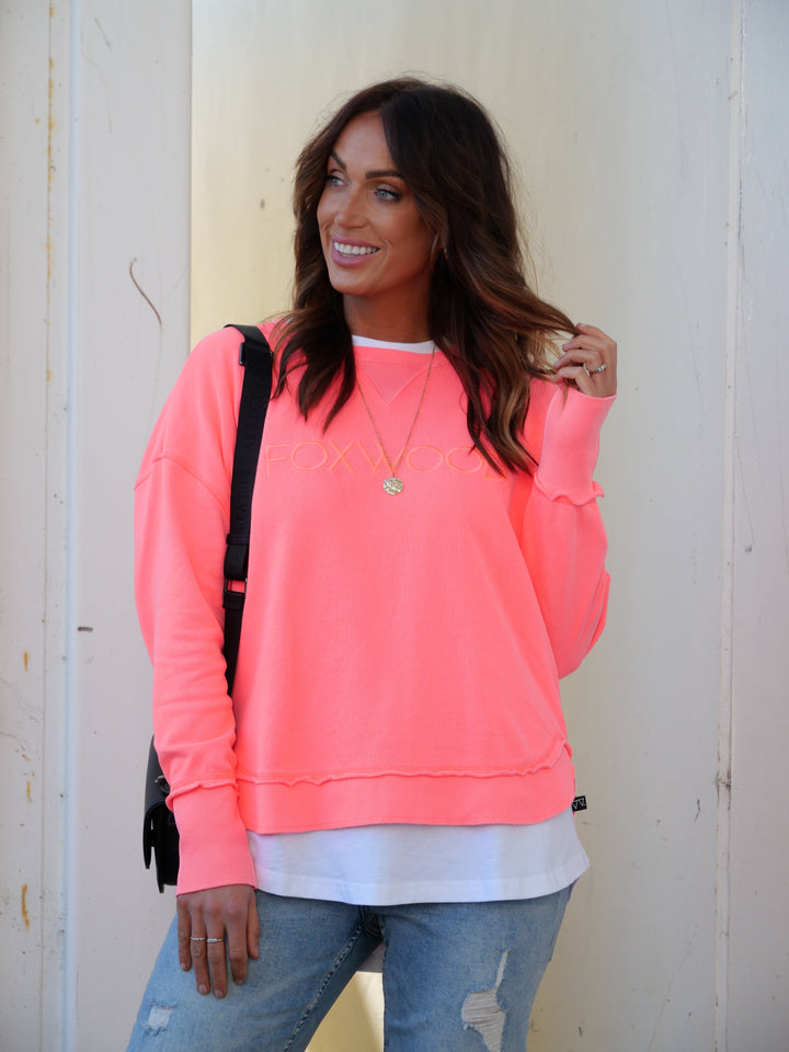 Foxwood Simplified Crew Neon Pink