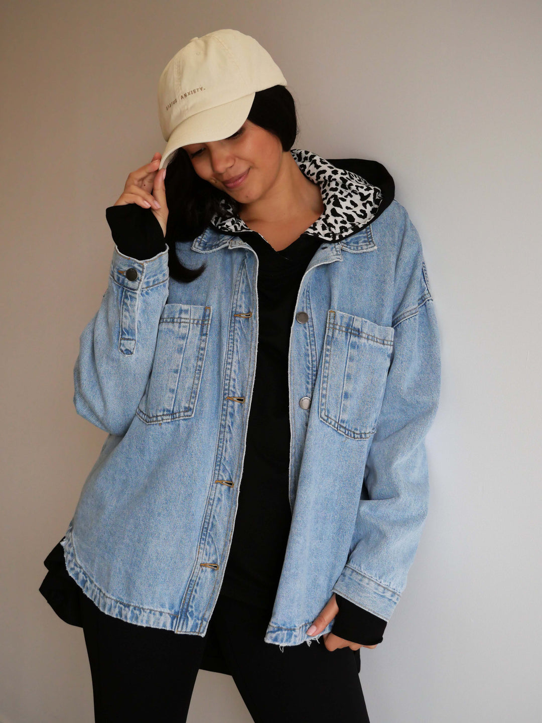 Label Discovery Hoodie Black with animal print