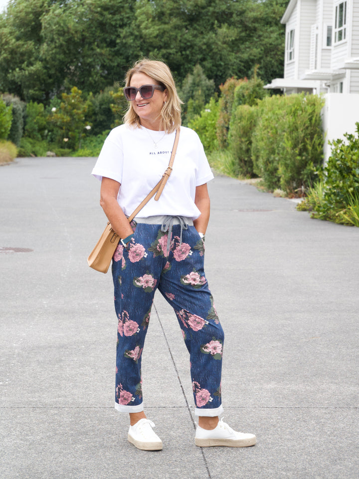 Sunday Boho Bailey Pant Dark Blue Wash
