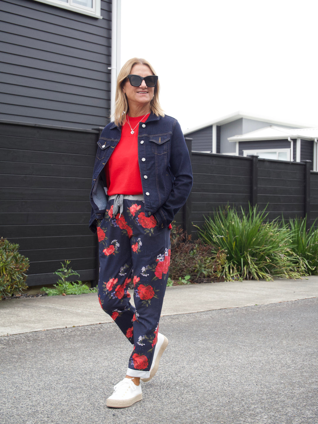 Sunday Boho Savvy Pant Coral Floral