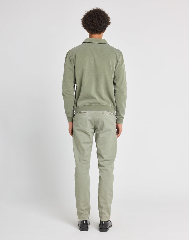 Pull-in Crew Neck Zip Leaf