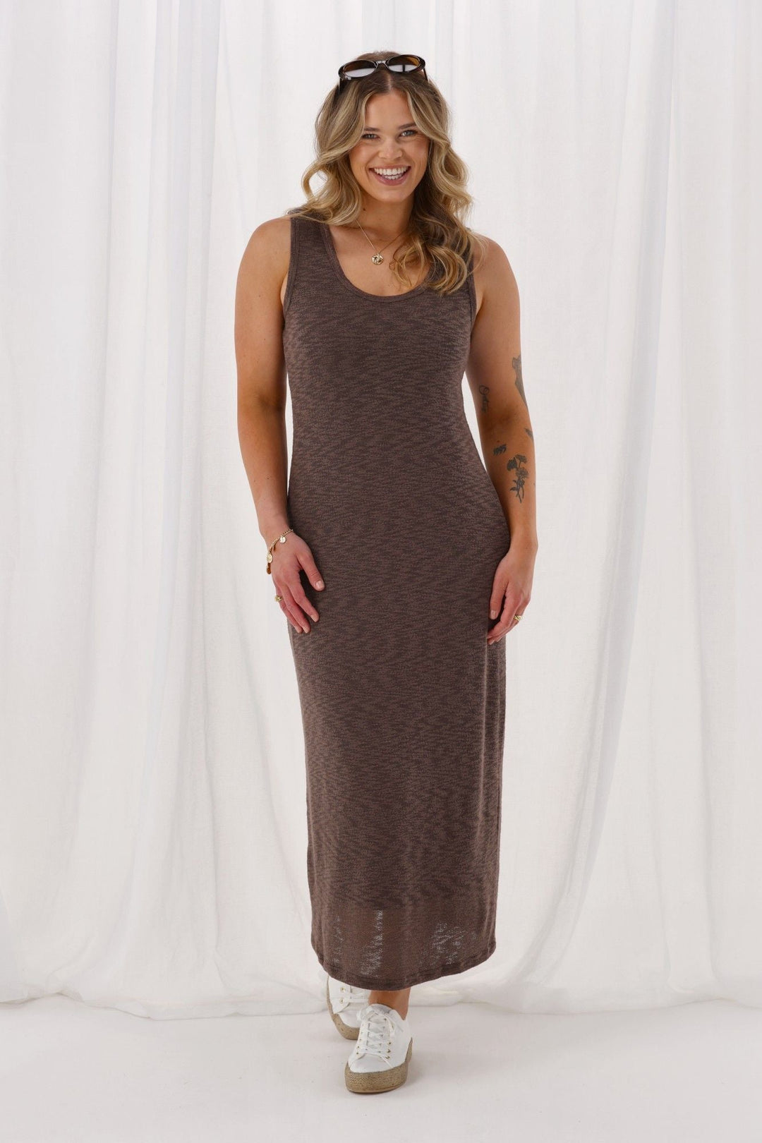 Silent Theory Leonie Tank Maxi Dress Chocolate