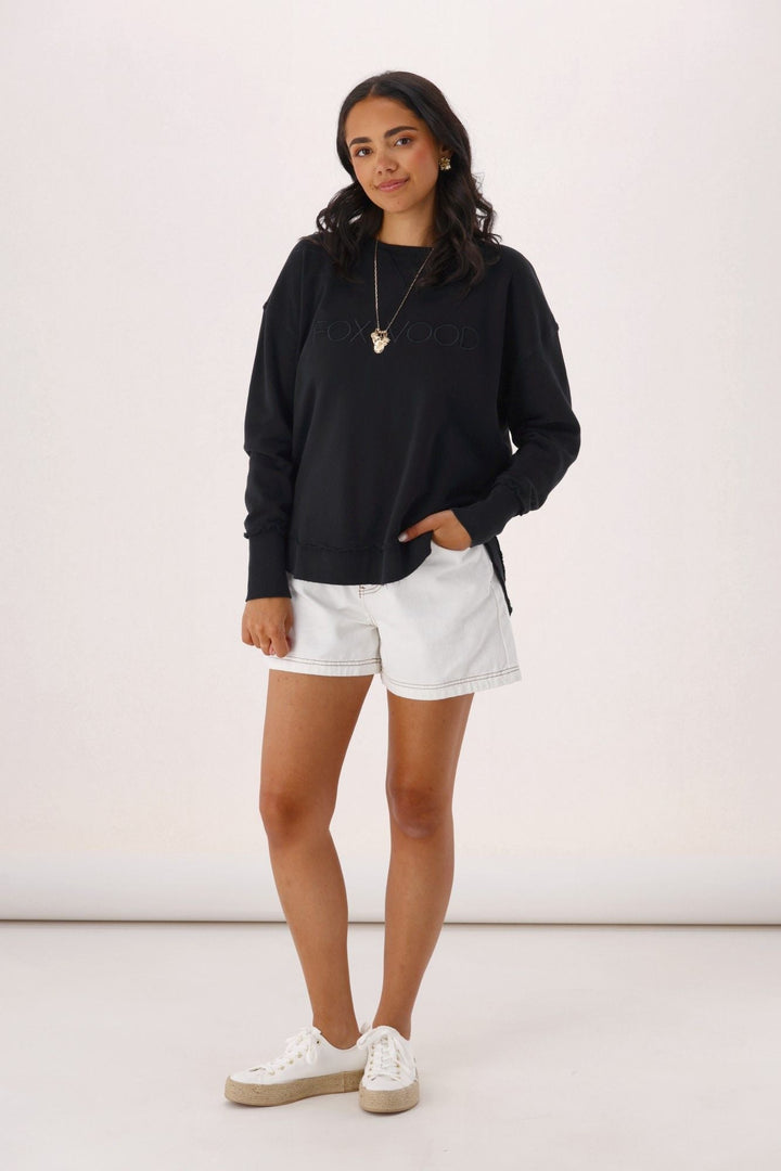 Foxwood Simplified Crew Black on Black