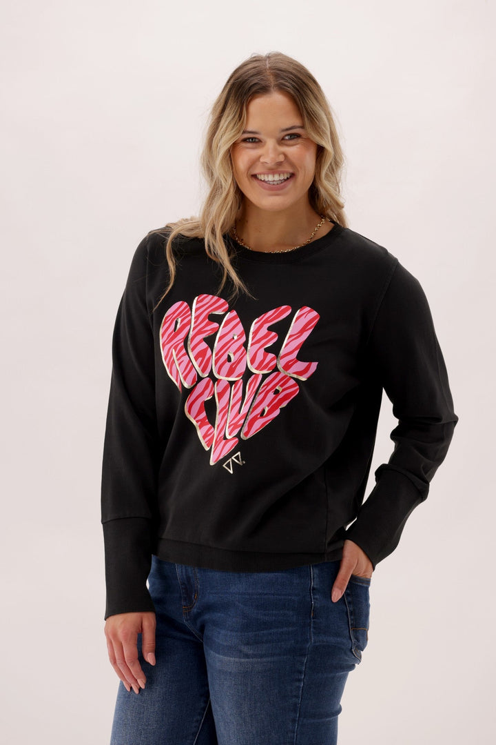 Rebel Club Bold Crew Black