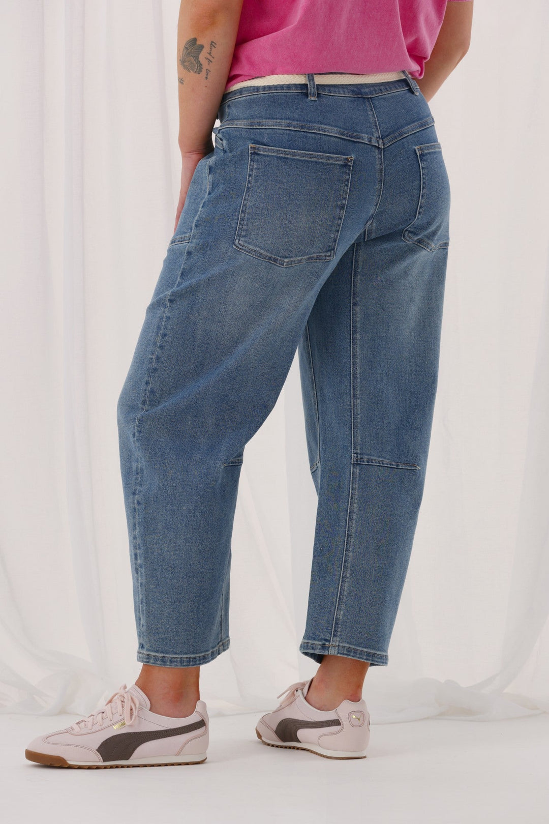 Rebel Club Hayden Slouchy Jean Washed Blue