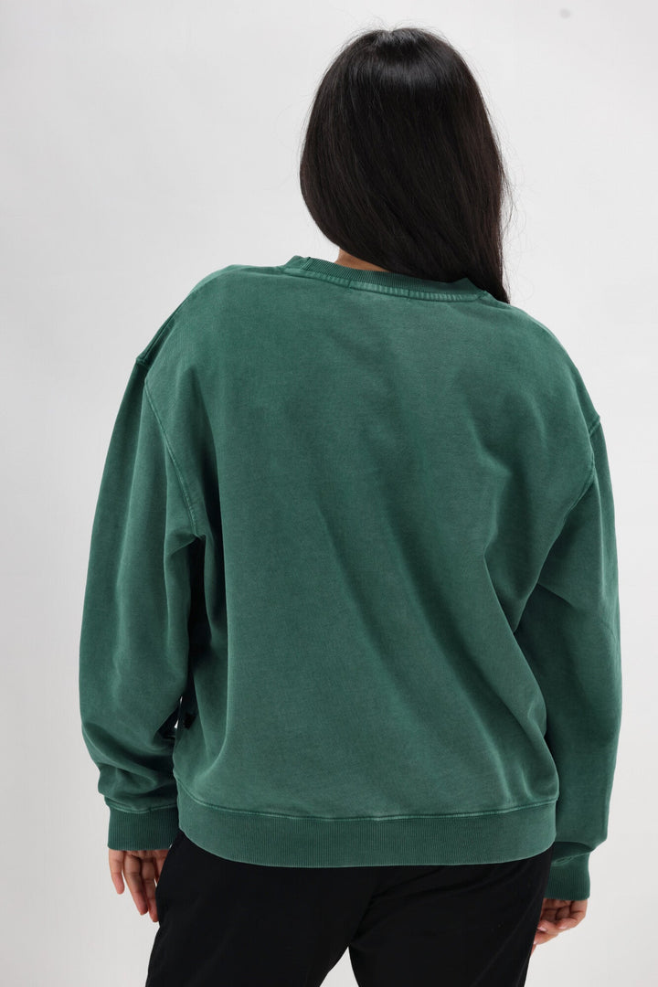 Rebel Club Heart Crush Crew Washed Green