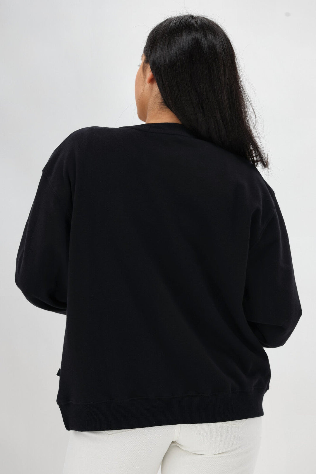 Rebel Club Stripe Heart Crew Black