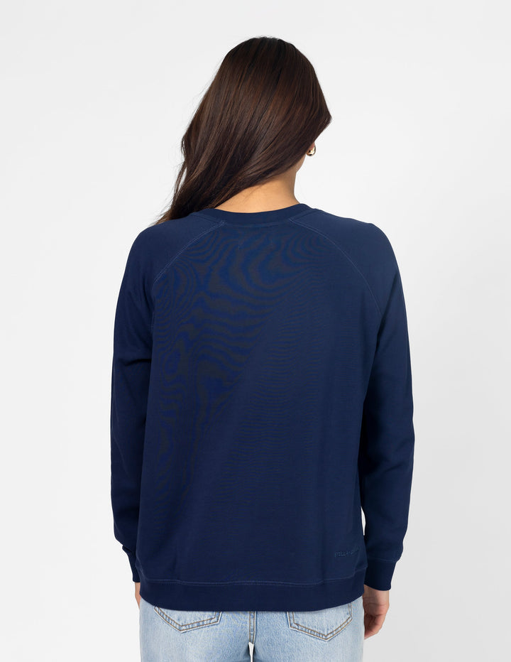 Stella + Gemma Classic Sweater Stripes and Bow Navy