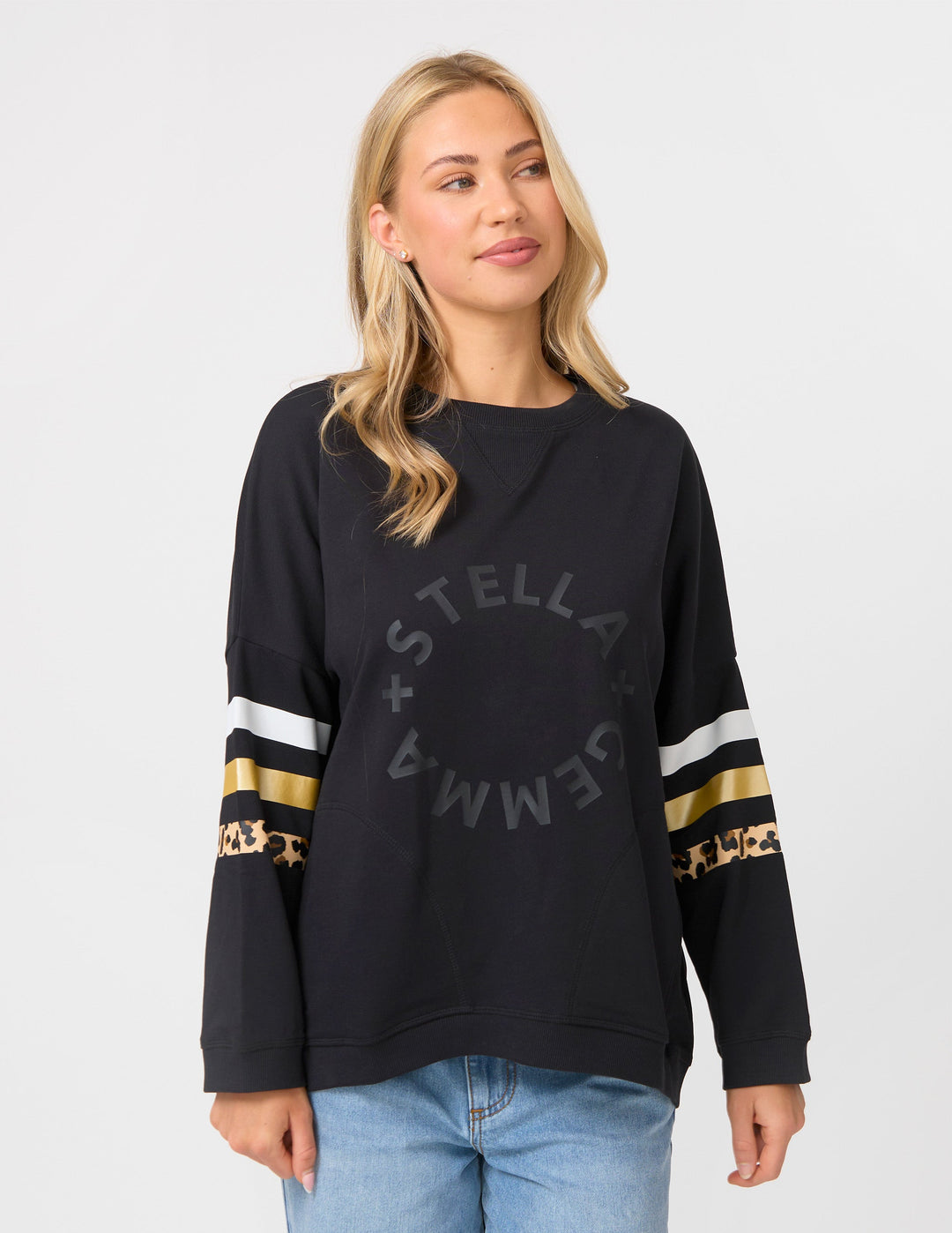 Stella + Gemma Newport Pocket Sweatshirt Black