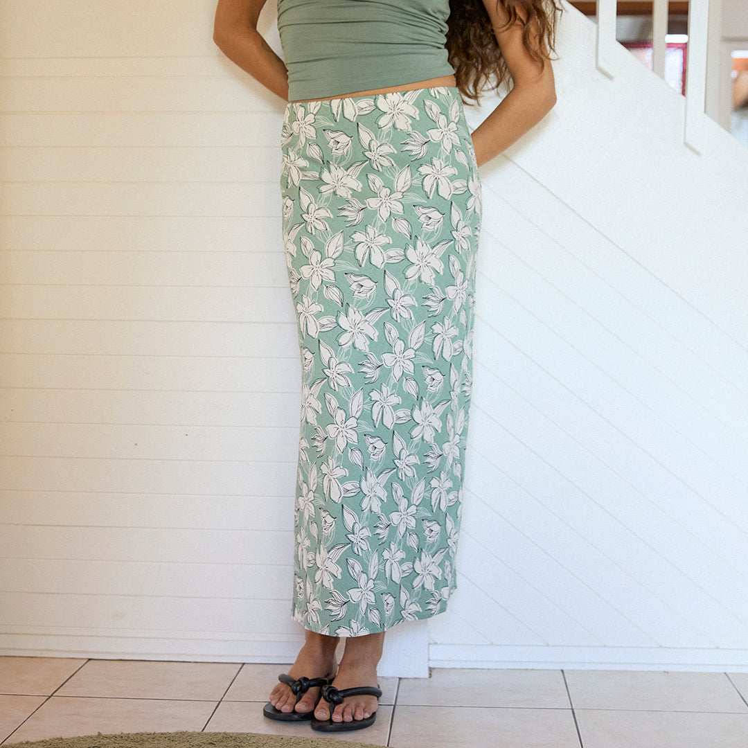 Silent Theory Eden Maxi Skirt Sage