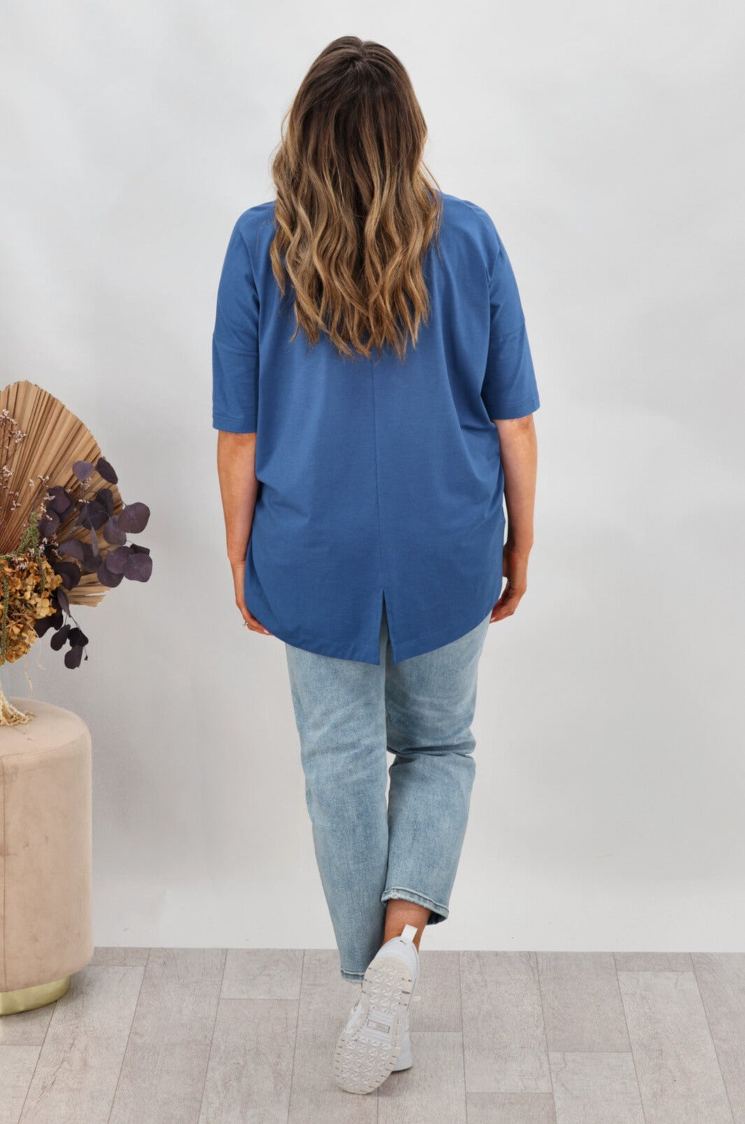 Label Soho Modal Drawstring Top Blue