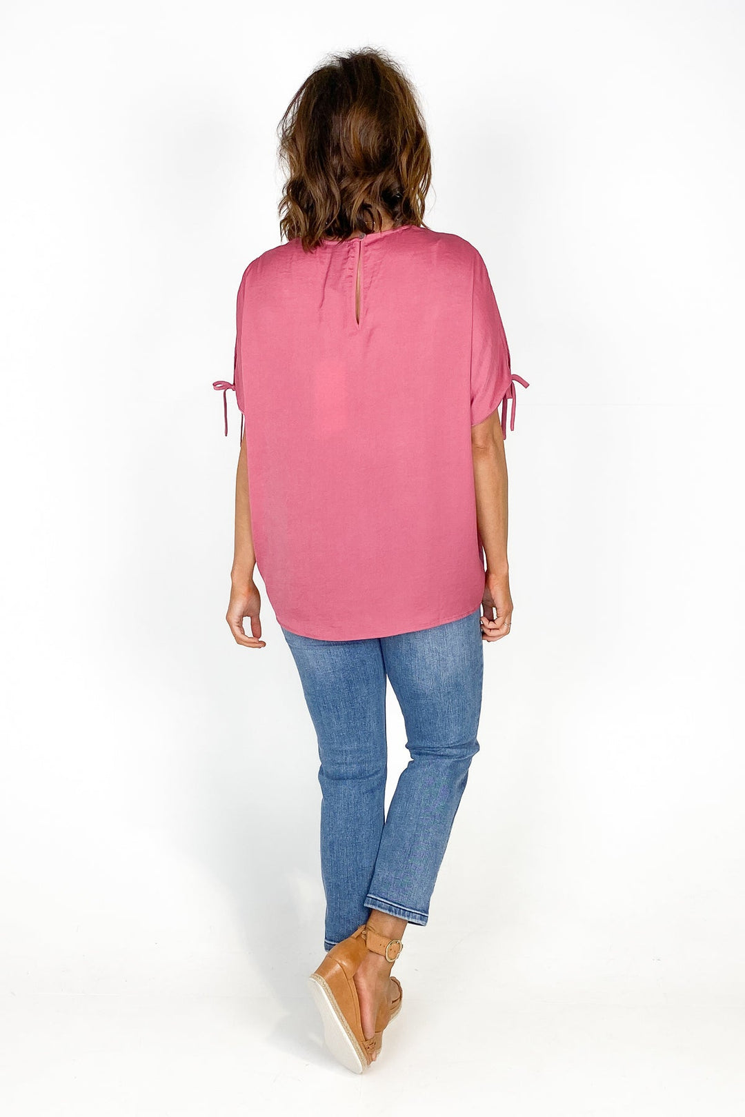 Label Willow Cold Shoulder Top Rose Pink