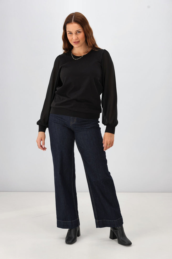 Label Zenova Top Black