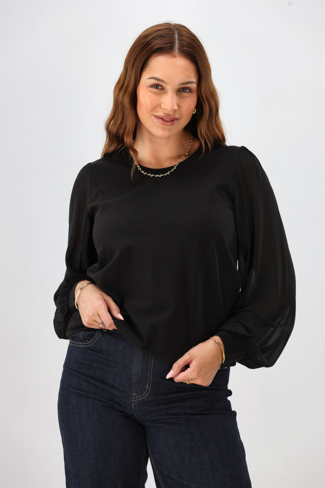 Label Zenova Top Black