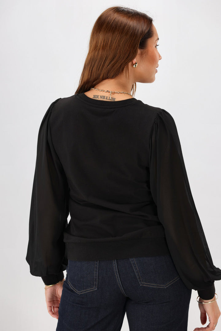 Label Zenova Top Black