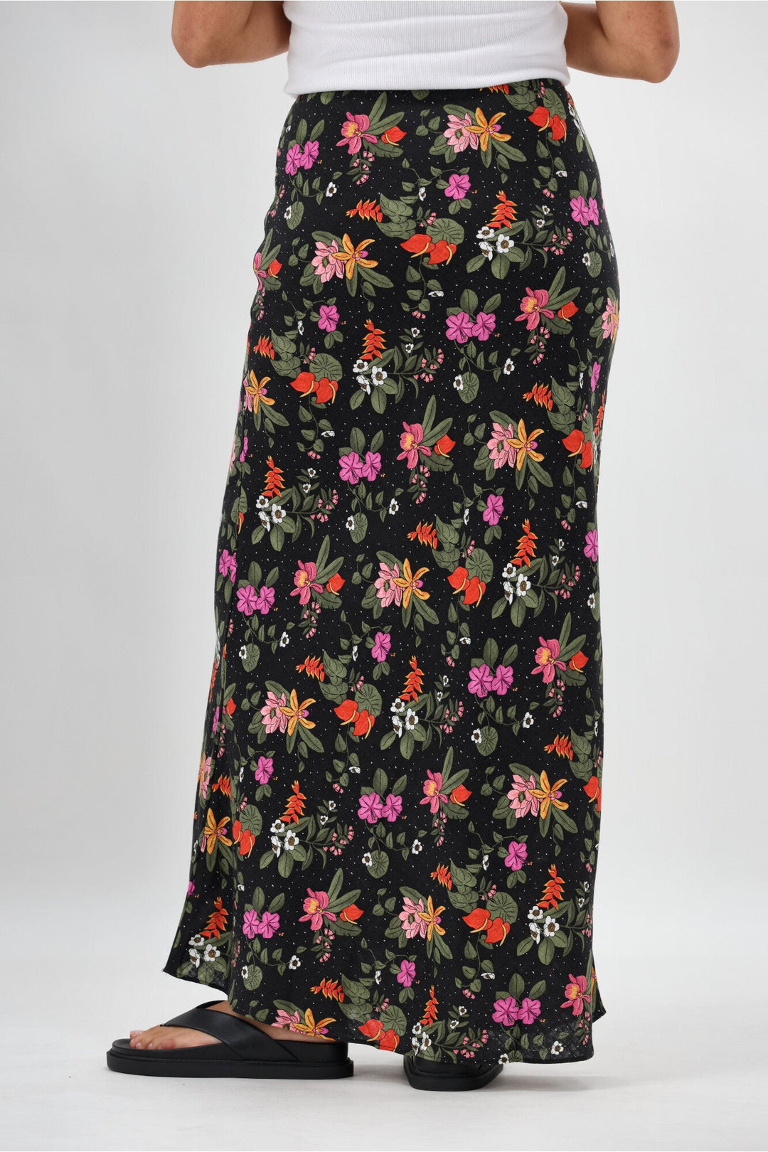 Sass Beckett Bias Skirt Night Garden