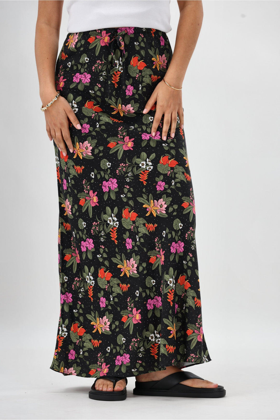 Sass Beckett Bias Skirt Night Garden