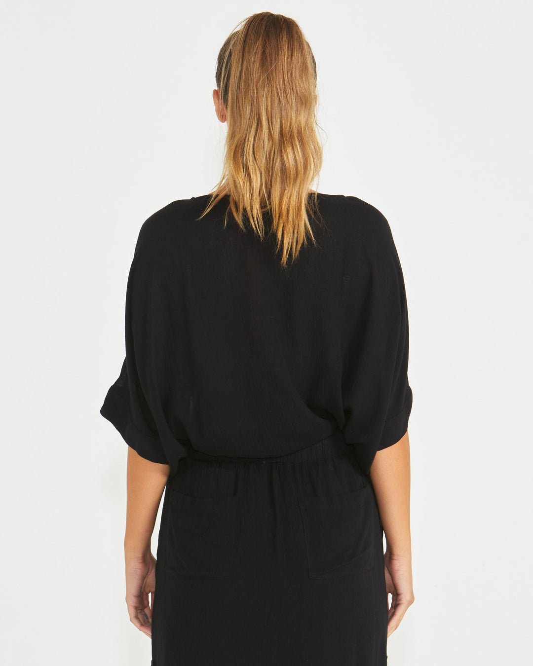 Sass Raya Oversized Top Black