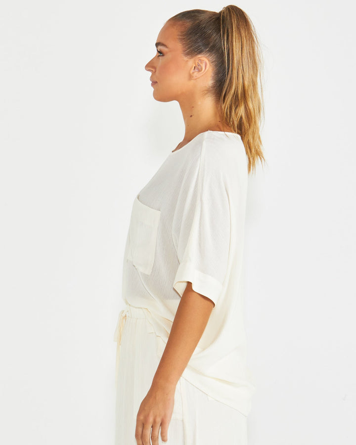 Sass Raya Oversized Top Cream