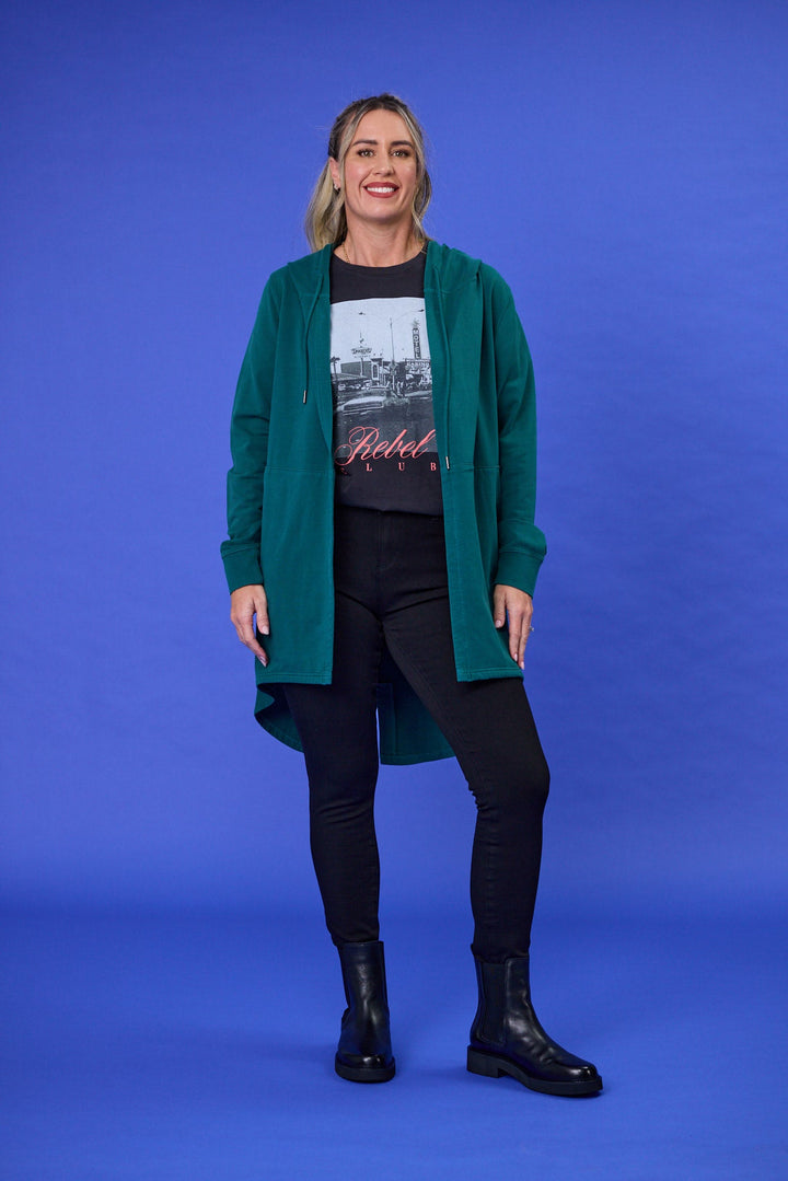 Rebel Club Sideline Hoodie Cardi Green
