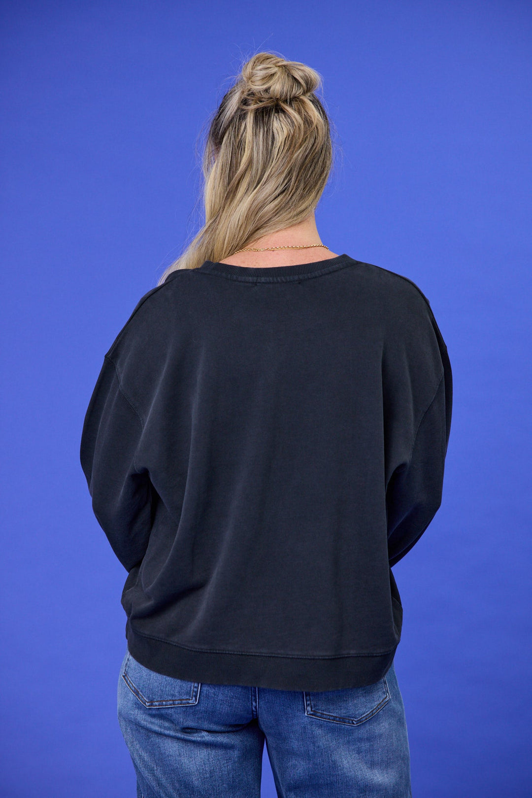 Rebel Club Peony Love Crew Washed Black