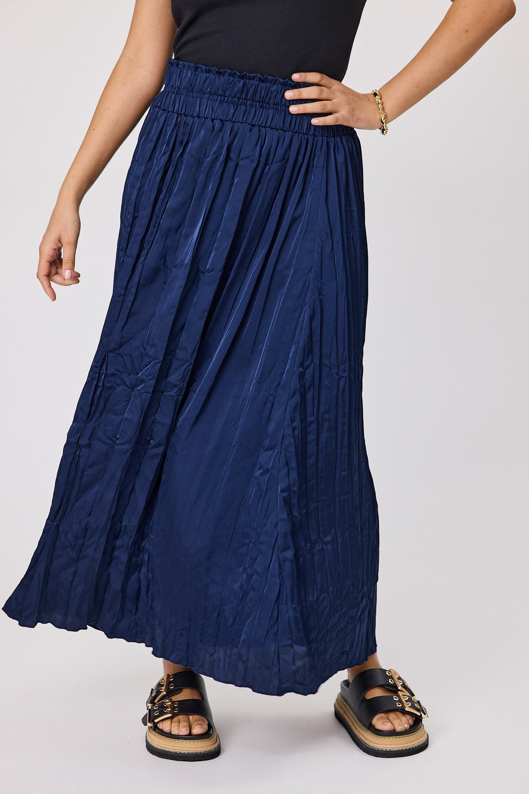 Gloss The Label Rebecca Maxi Skirt Navy