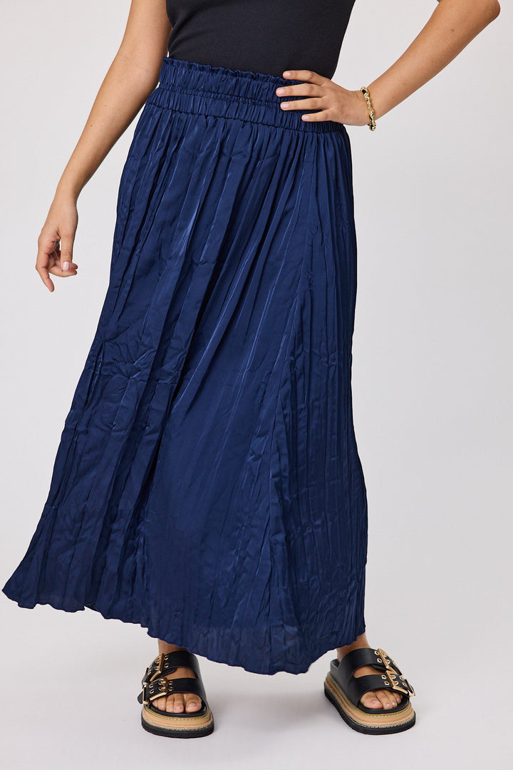 Gloss The Label Rebecca Maxi Skirt Navy