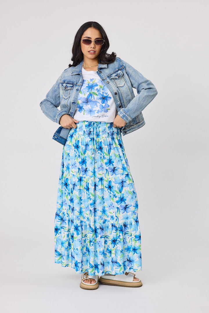 Sunday Boho Bella Skirt Blue