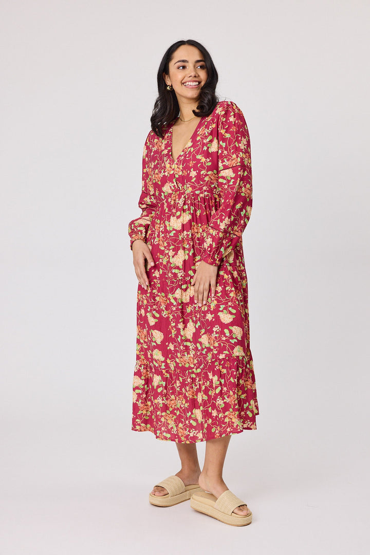 Gloss The Label Lois Dress Wine