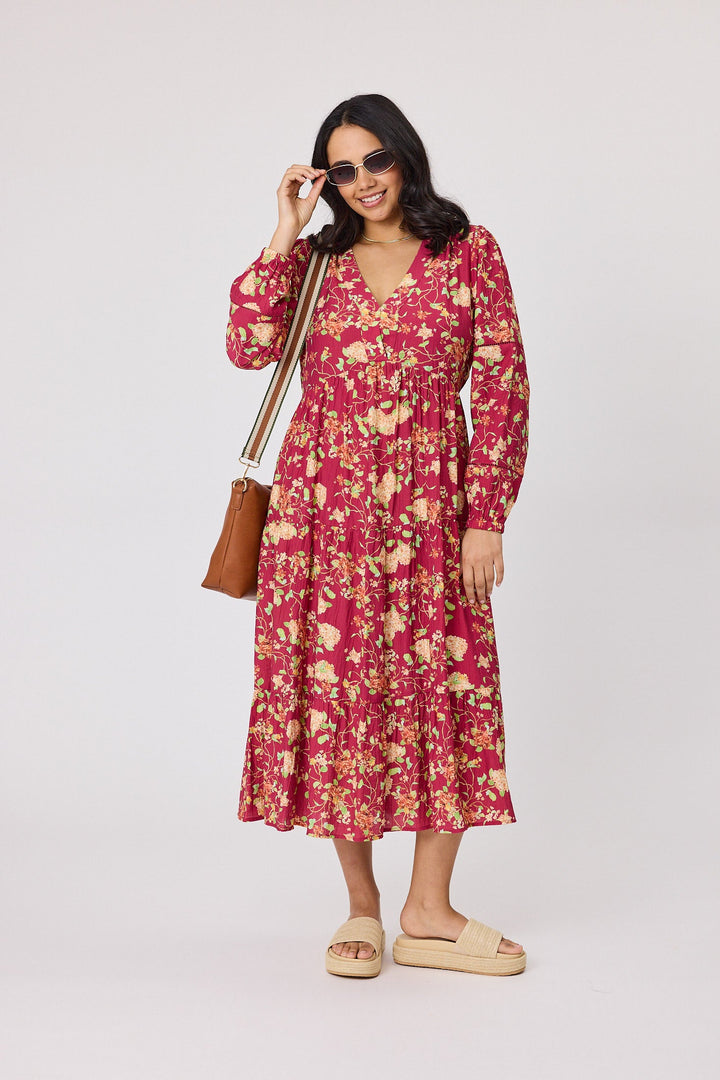Gloss The Label Lois Dress Wine