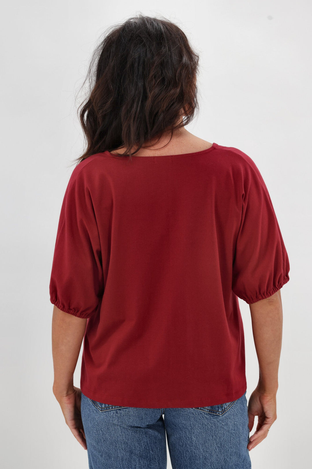 Essentials Cap Sleeve Top Cranberry