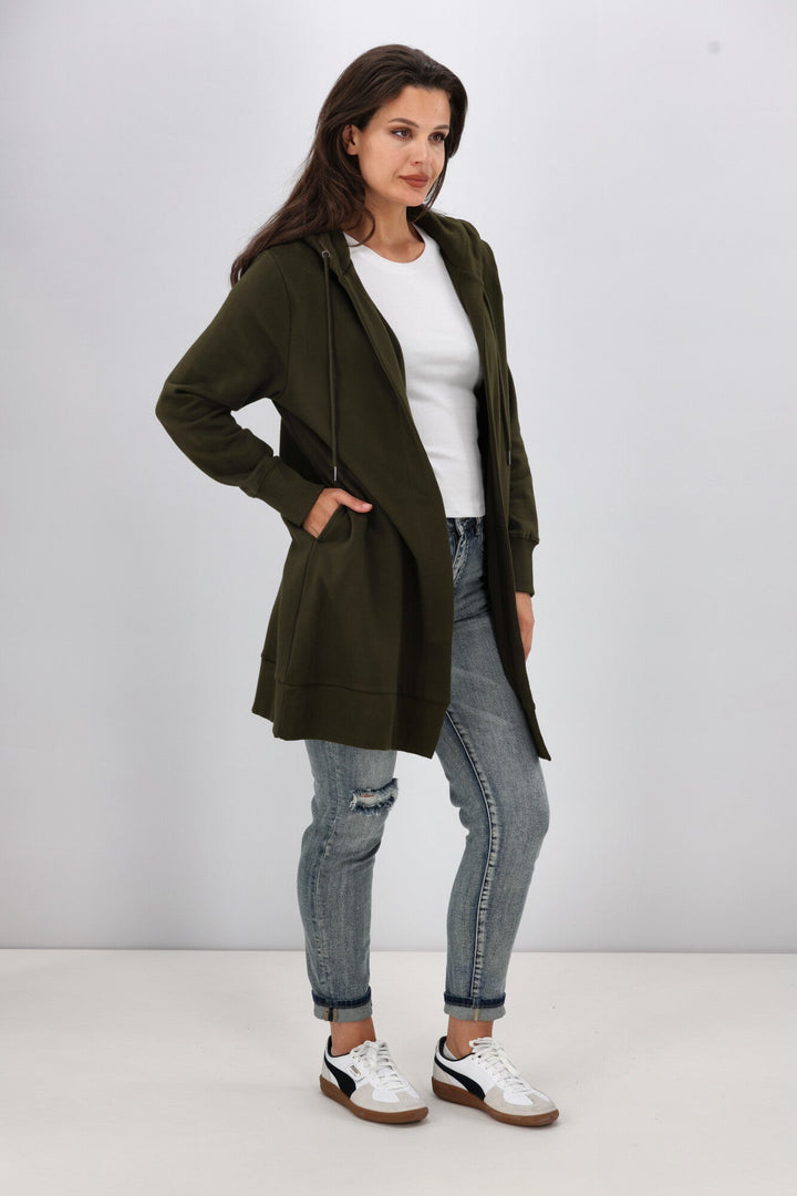 Essentials Longline Hoody Olive
