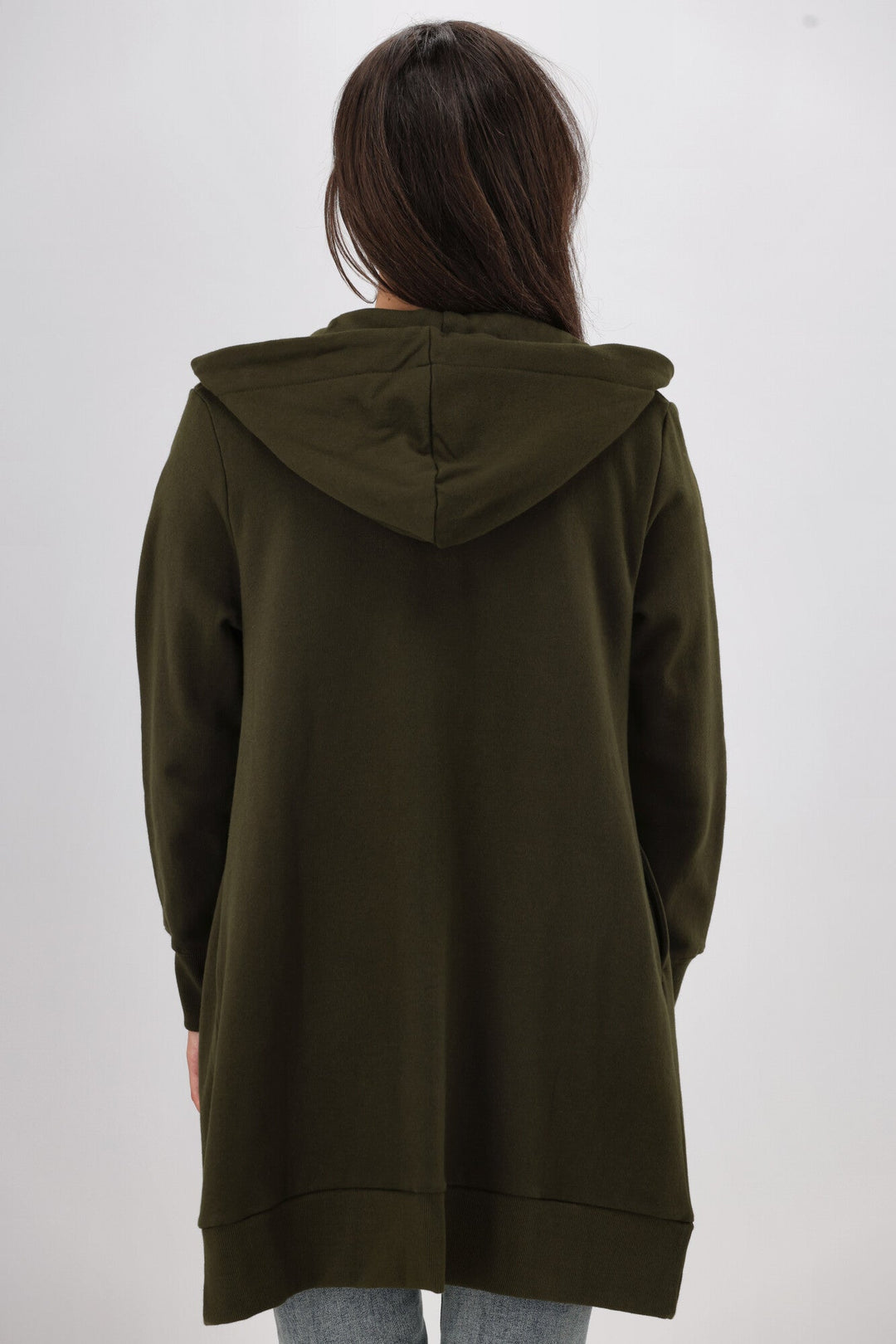 Essentials Longline Hoody Olive