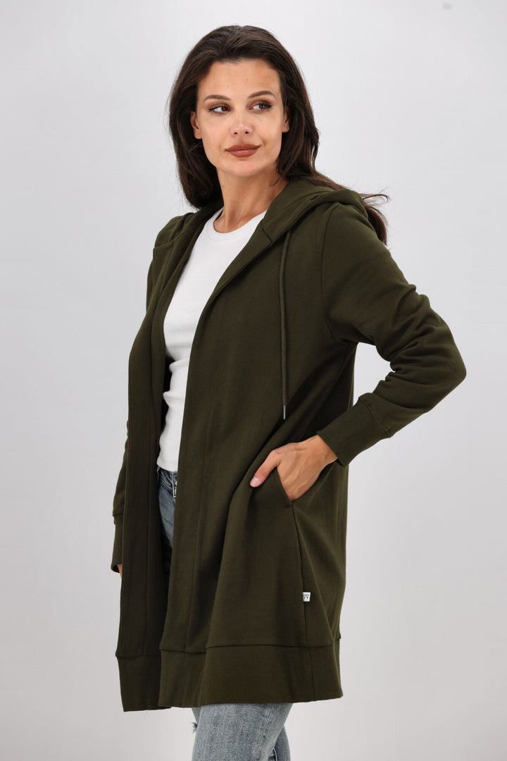 Essentials Longline Hoody Olive
