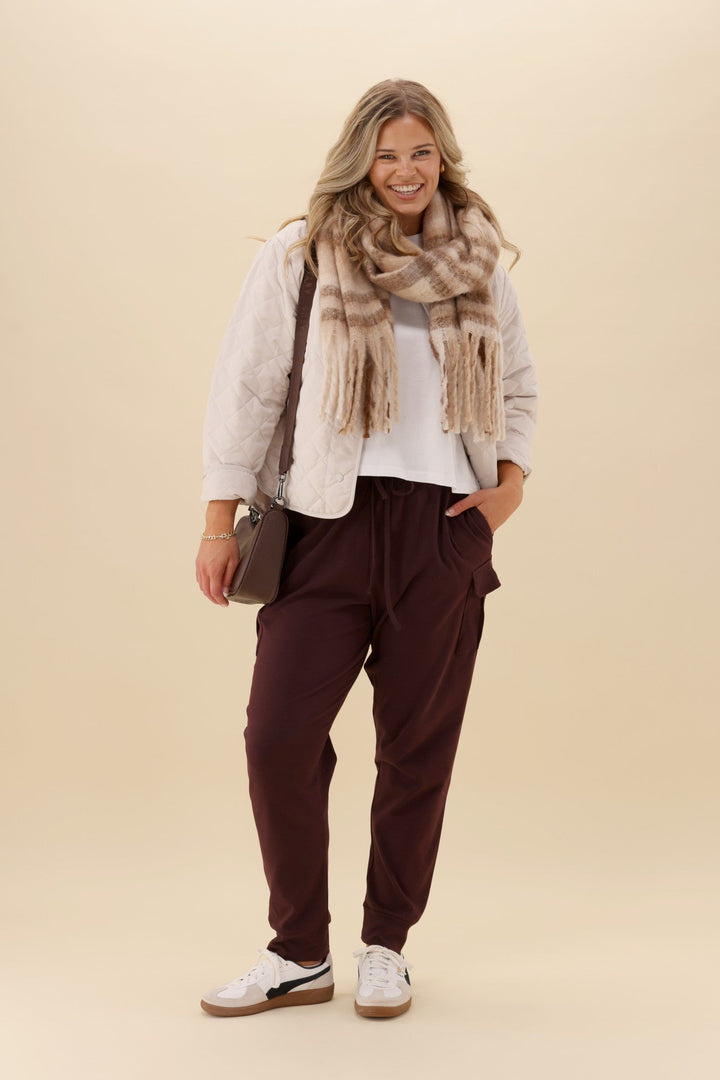 Label Asharna Cargo Pocket Jogger Chocolate
