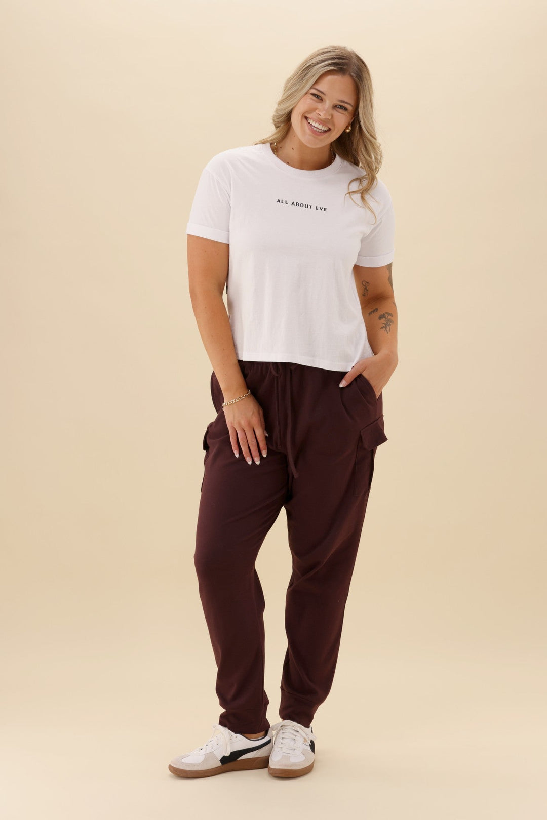 Label Asharna Cargo Pocket Jogger Chocolate