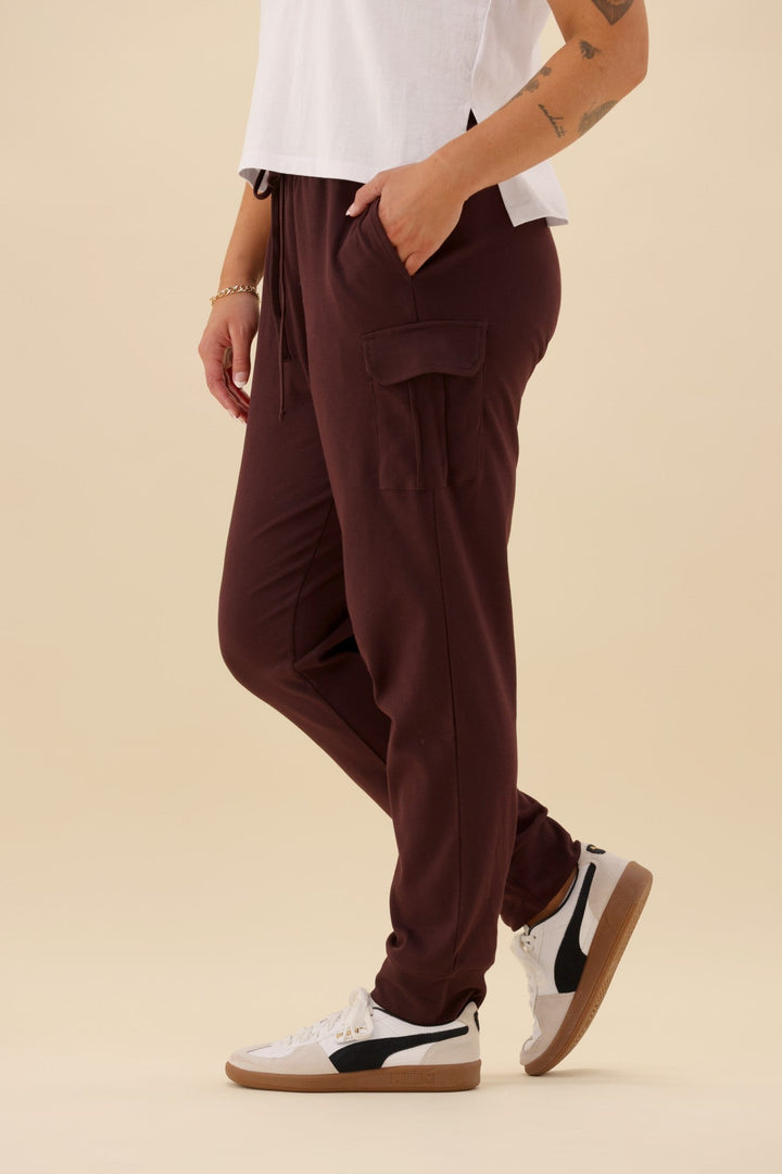 Label Asharna Cargo Pocket Jogger Chocolate