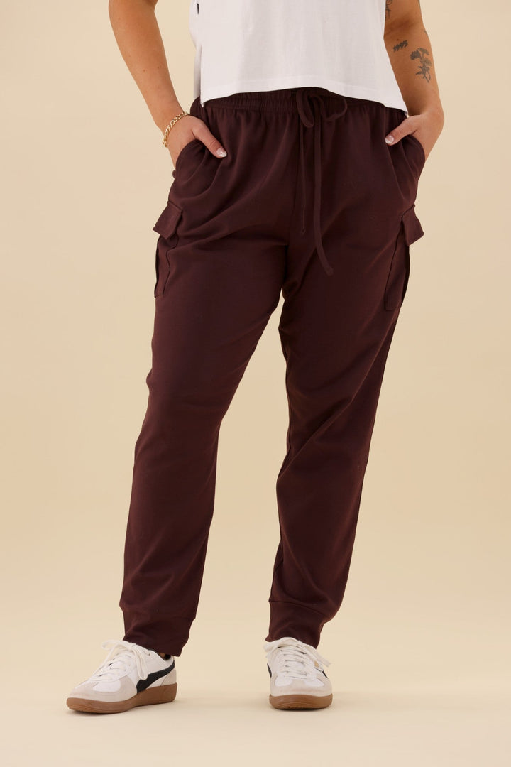 Label Asharna Cargo Pocket Jogger Chocolate