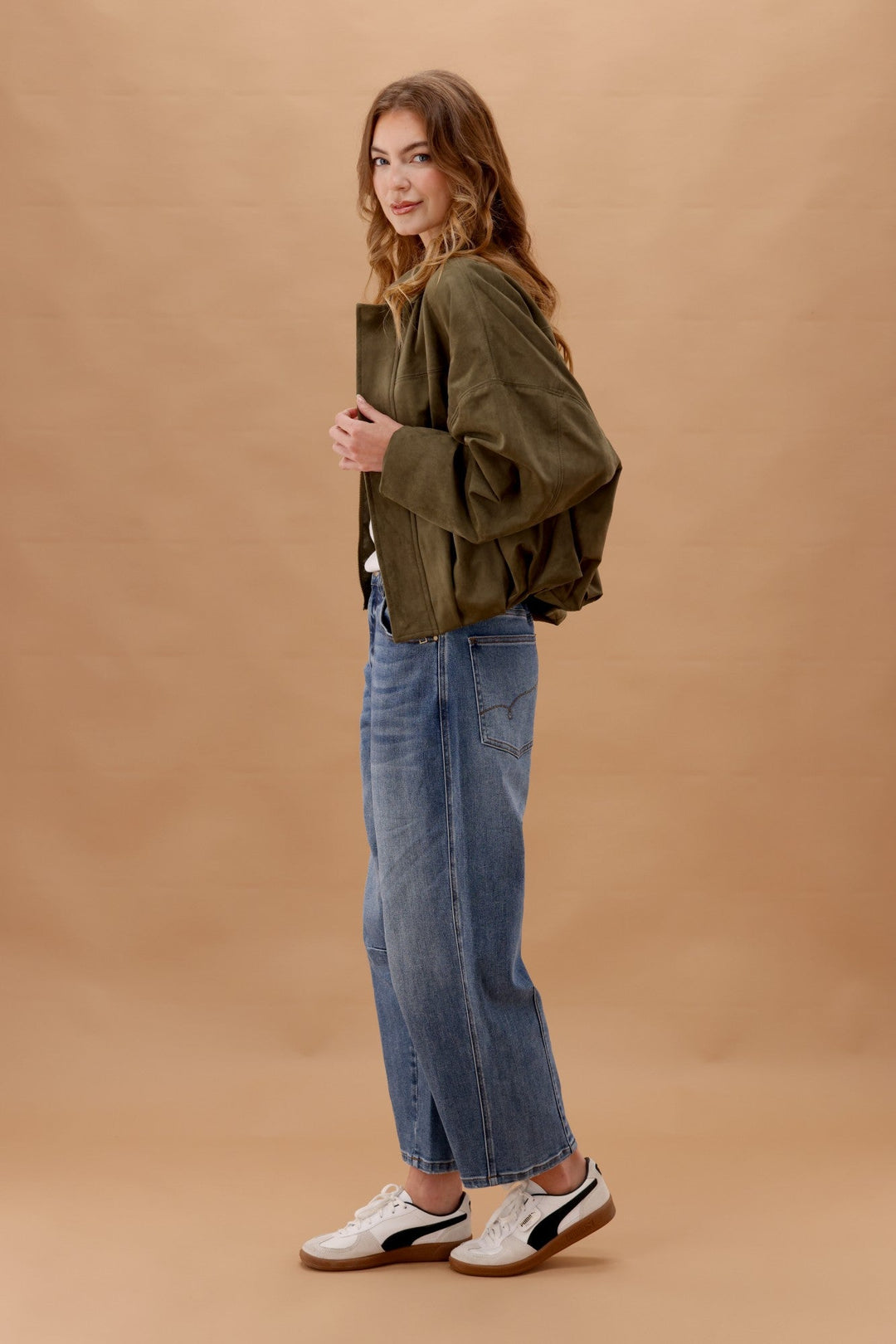 Label Bella Barrel Leg Jean Heritage Blue