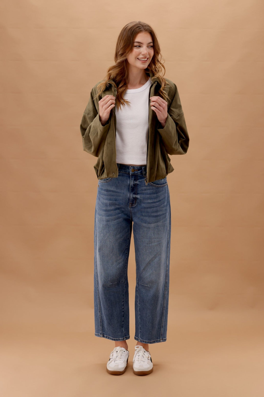 Label Bella Barrel Leg Jean Heritage Blue